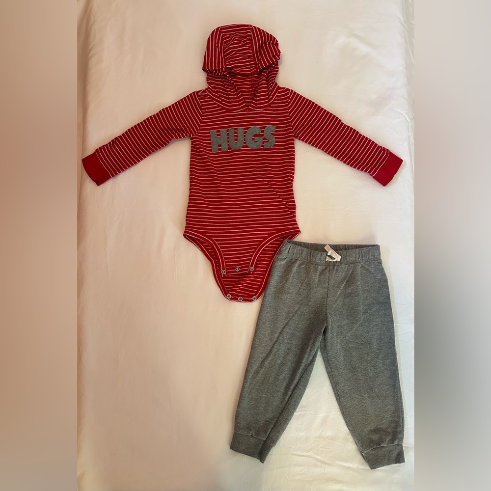 Carter's Cozy 2-Piece “Hugs” Hooded Shirt and Pant Set